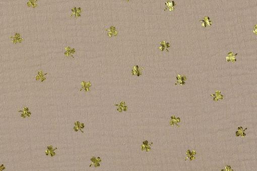 Musselin - Lucky Clover - Taupe 