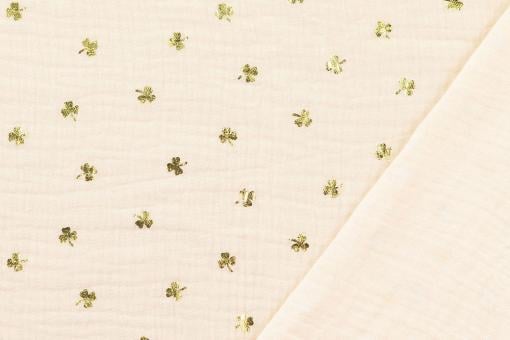 Musselin - Lucky Clover - Creme 