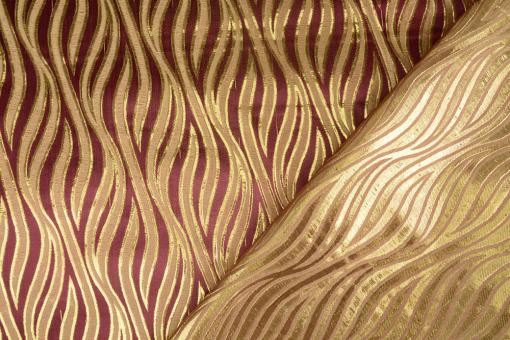 Brokat Sinai - Aubergine/Gold 