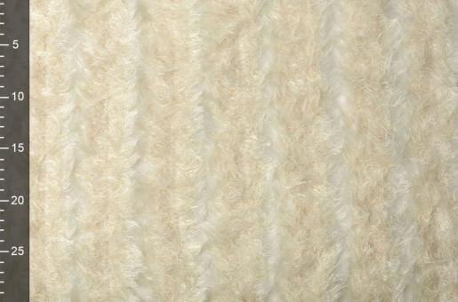 Tüll mit Fellimitat - Creme 