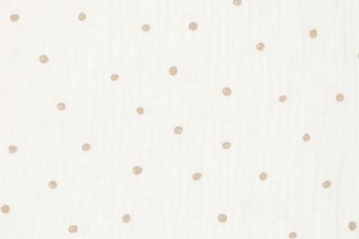Double Gauze - Simple Dots - Off White 