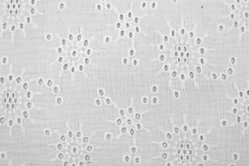 Double Gauze Lochstickerei - Sissy - Off White 