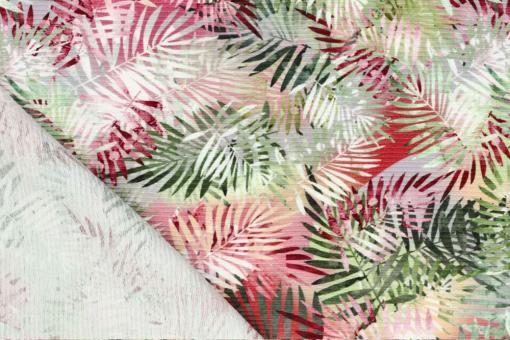 Viskose-Plisseejersey - Tropical Leaves 