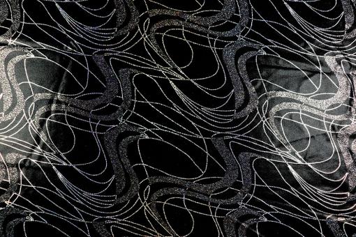 Tanzkleiderstoff Lycra - Flow- Schwarz 