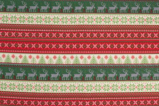 Sweatshirt-Stoff mit Norwegermuster 