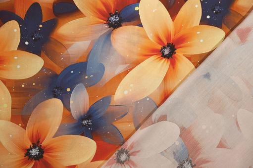 Viskosestoff mit traumhaften Blüten 