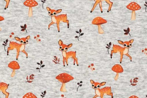 Alpenfleece mit Rehkitz-Motiv 