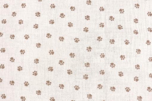Musselin-Stoff mit kleinen Pfoten 