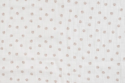 Musselin-Stoff mit kleinen Pfoten 