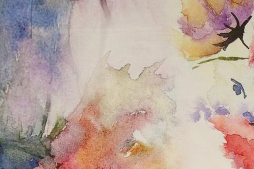 Viskosestoff Digital - Aquarell 