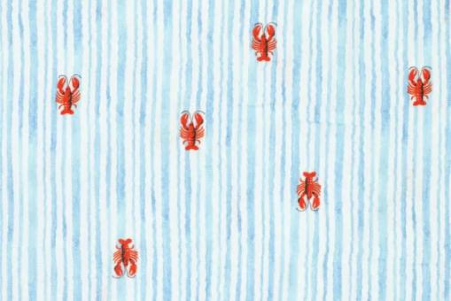 Musselin-Stoff mit kleinen Hummern 