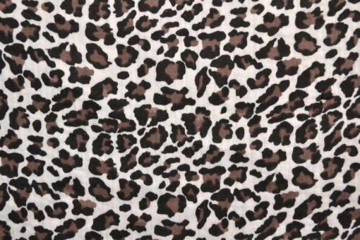 Musselin-Stoff - Leo-Love - Weiß 