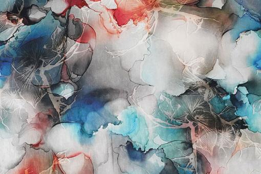 Viskose-Jacquard mit abstraktem Design 