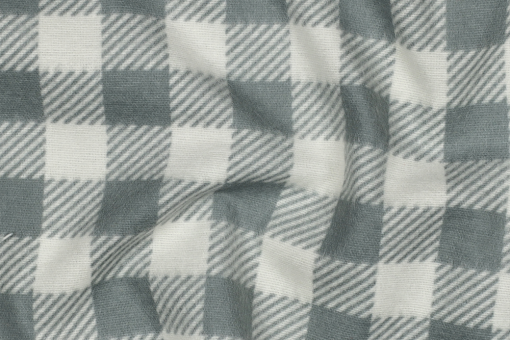 Baumwollflanell mit Karos - Salbei 