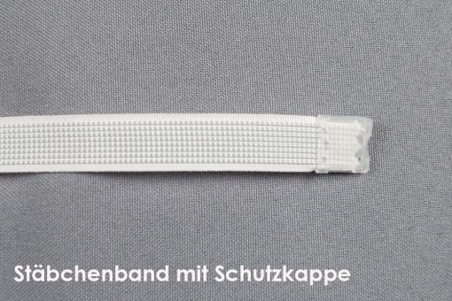 Stäbchen-Band - 12 mm - meterweise - Weiß 