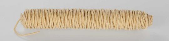 Wollkordel gefilzt 5 mm stark - Jutekern - 55 m-Rolle Hellbeige