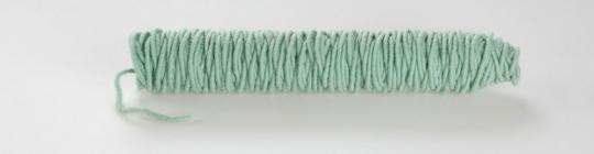 Wollkordel gefilzt 5 mm stark - Jutekern - 55 m-Rolle Mint