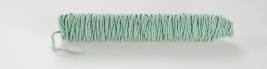 Wollkordel gefilzt 5 mm stark - Jutekern - 55 m-Rolle Mint
