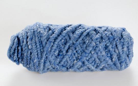 Wollkordel gefilzt - 10 mm - 25 Meter Rolle Blau Melange