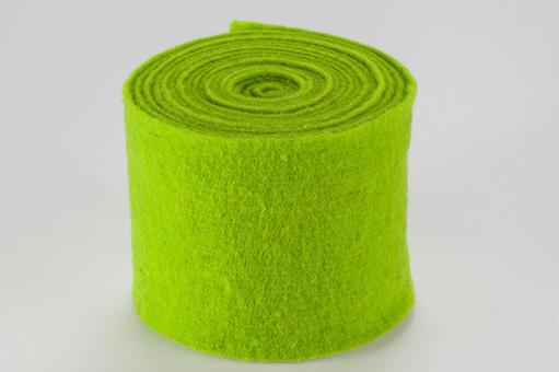 Wollfilz-Band 15 cm - 5 m-Rolle Grün intensiv