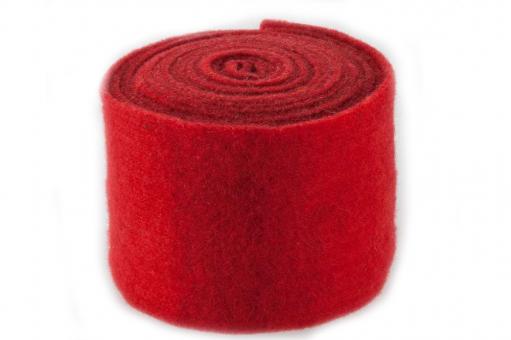 Wollfilz-Band 15 cm - 5 m-Rolle Rot