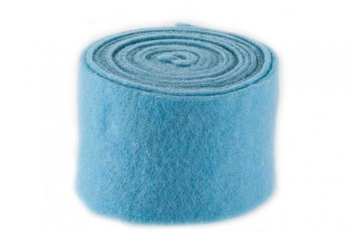 Wollfilz-Band 15 cm - 5 m-Rolle Hellblau