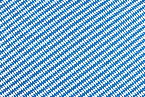 Baumwollstoff Bayern - Raute - Weiß/Blau 