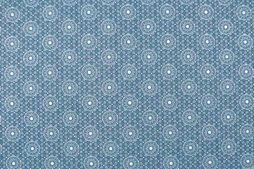 Trachtenstoff Baumwolle - Blümchenkreise - Nachtblau 