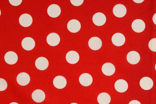 Baumwollstoff - Big Dots - Rot/Weiß 