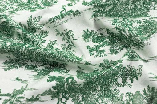 Baumwollstoff Toile - Erntedank - Grün 