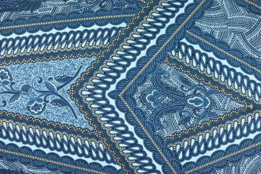 African Waxprint Style - Blau 