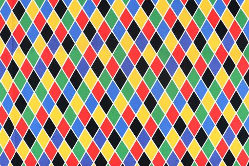 Baumwollstoff mit bunten Rauten 