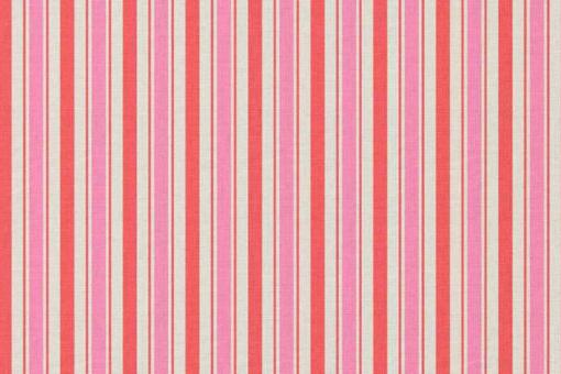 Baumwollstoff mit Streifen - Rot/Pink 