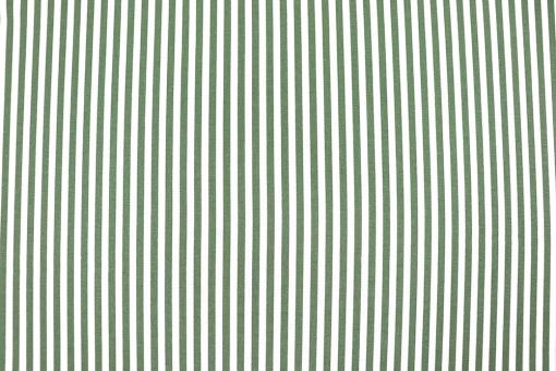 Baumwollstoff mit Streifen - Weiß/Grün 