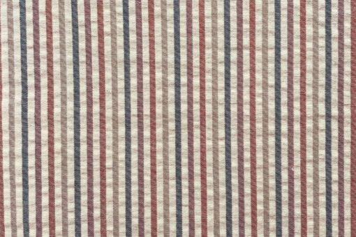Seersucker mit bunten Streifen 