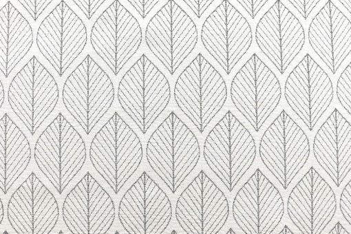 Jacquard-Dekostoff - Modern Leaves - Creme/Grau 