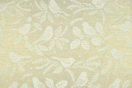 Dekostoff - Wende-Jacquard - Birds - Goldganz/Creme 