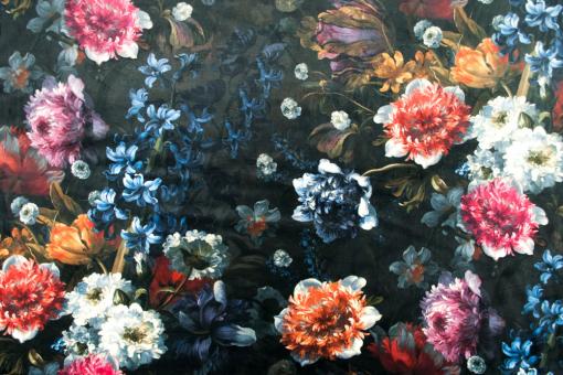 Deko-Samt Fotodruck - Blumen-Meer 