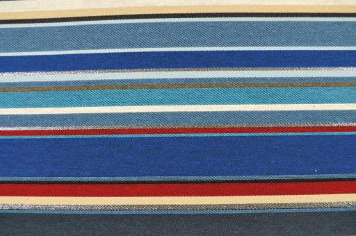 Jacquard - Streifen - Jeansblau/Silber 