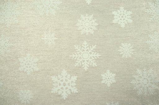 Snowflake - Glitzer-Jacquard - Creme 