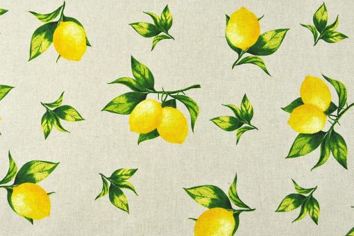 Dekostoff Leinen-Look - Lemon 