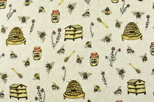 Dekostoff Leinen-Look - Beekeeping 