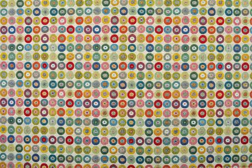 Gobelin-Stoff - Kreisrund - 280 cm - Beige/Bunt 