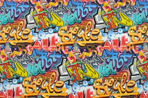 Dekostoff - Graffiti Art - 280 cm 