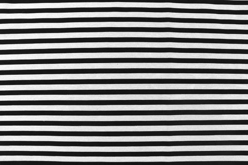 Deko-Stoff - Querstreifen - 280 cm - Schwarz/Weiß 
