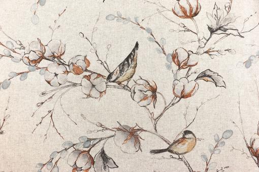 Deko-Stoff Leinenoptik - Feather Bloom - 280 cm 
