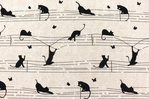 Dekostoff - Katzenmusik - 280 cm breit 