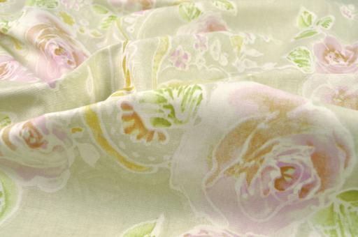 Deko-Stoff premium - Mountain - Aquarell-Blumen -  280 cm - Beige 