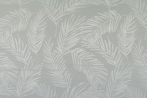 Feather - Dekostoff Jacquard - Hellgrau/Creme 
