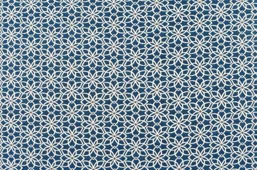 Dekostoff Jacquard - Flor de Alicante - Blau 